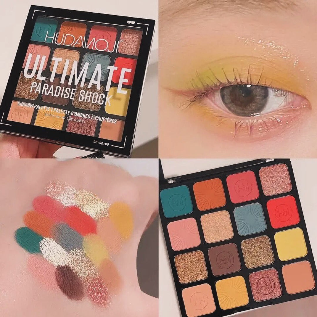 Hudamoji - 16 Color Matte & Shimmer Eyeshadow Palette