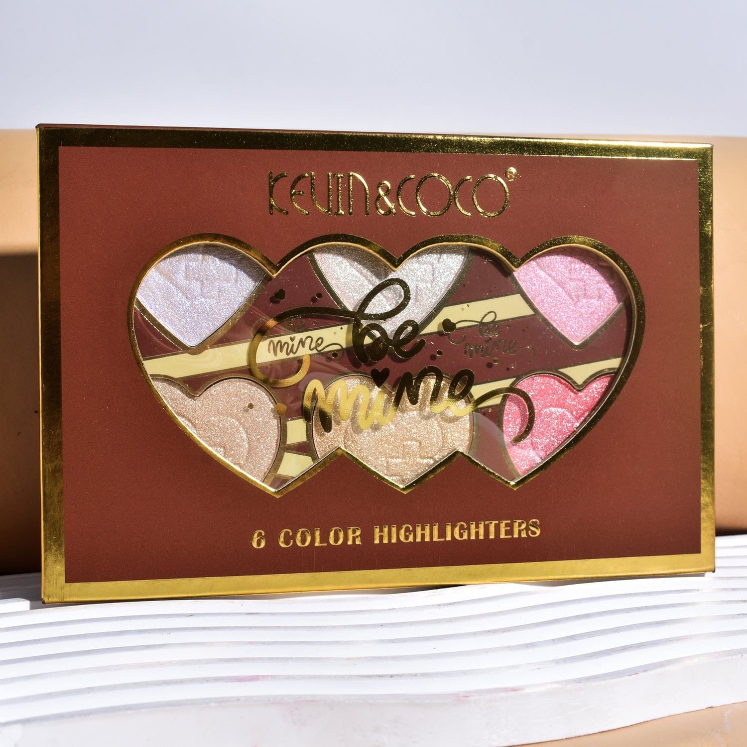 Kevin & Coco - 6 Color Heart Highlighter Illuminator Face Kit
