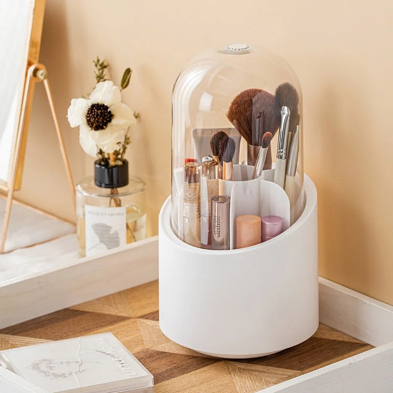 360 Rotating Makeup Brush Organizer