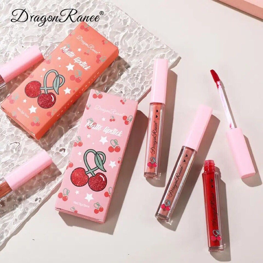 Dragon Ranee - Cherry Matte Lip Gloss Set of 3