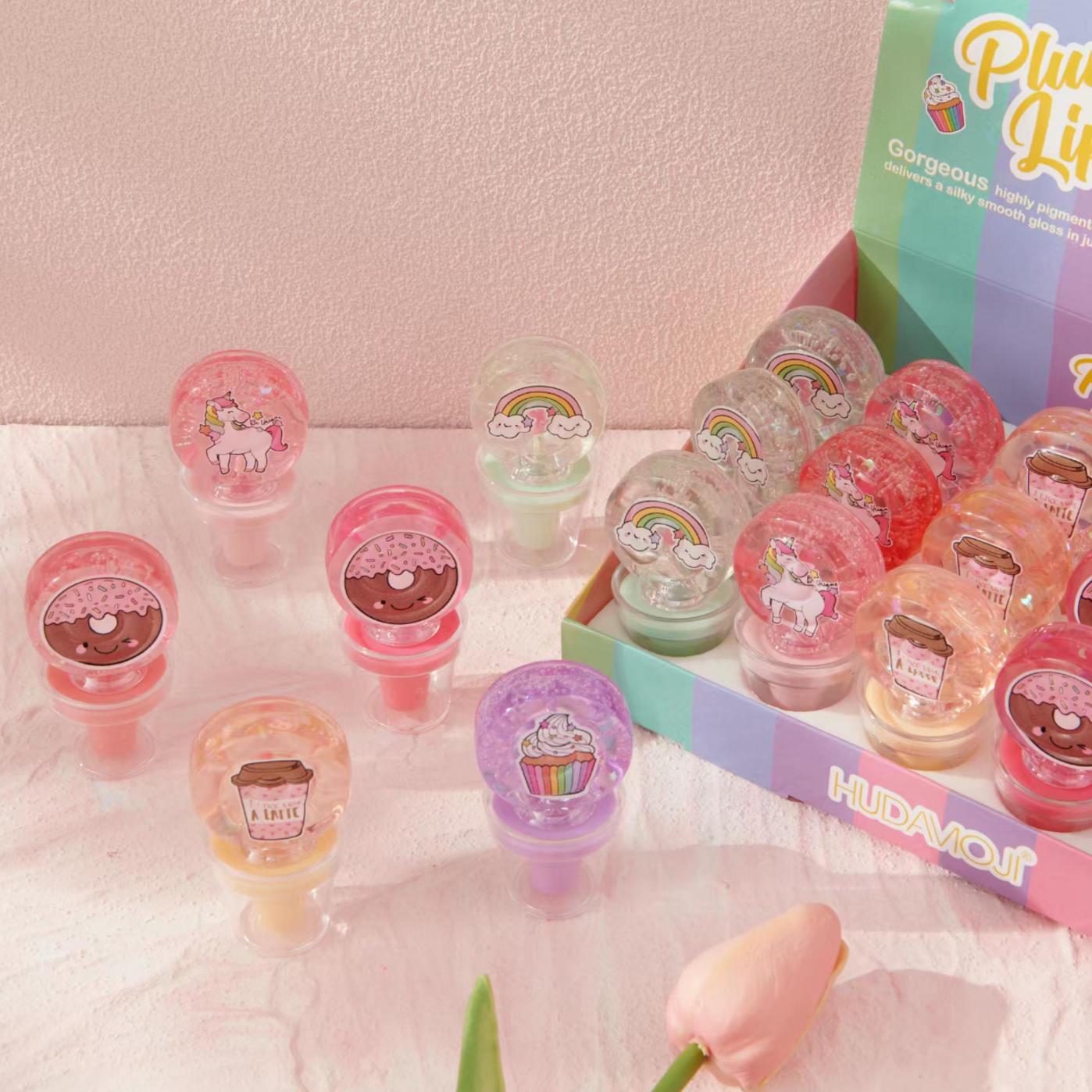 Hudamoji - Cute Cookie Plumping Lip Gloss Set of 6