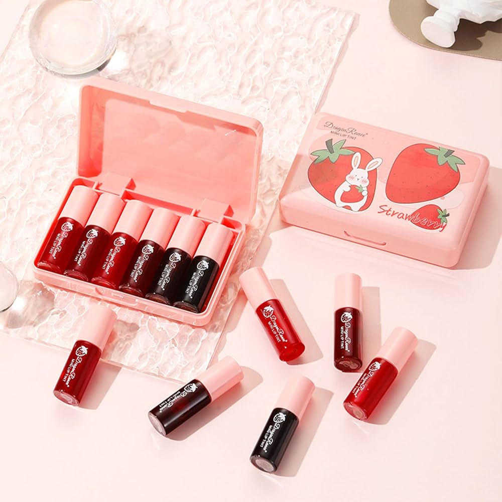 Dragon Ranee - Mini Strawberry Lip Tint Set of 6