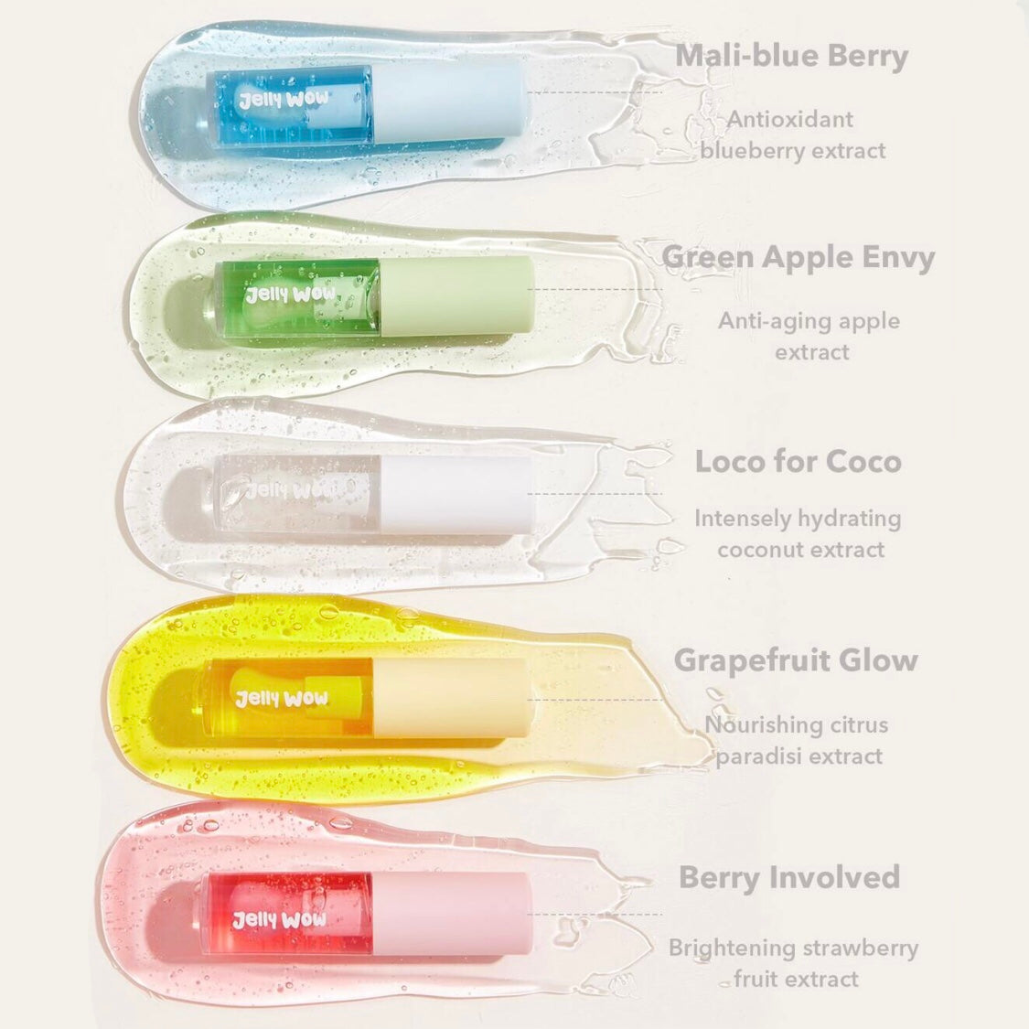 SHEGLAM - Jelly Wow Hydrating Lip Oil Set of 5