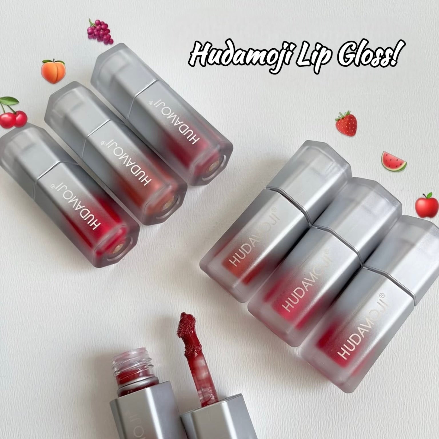 Hudamoji - 6 Color Non-Greasy Lustruos Lipgloss