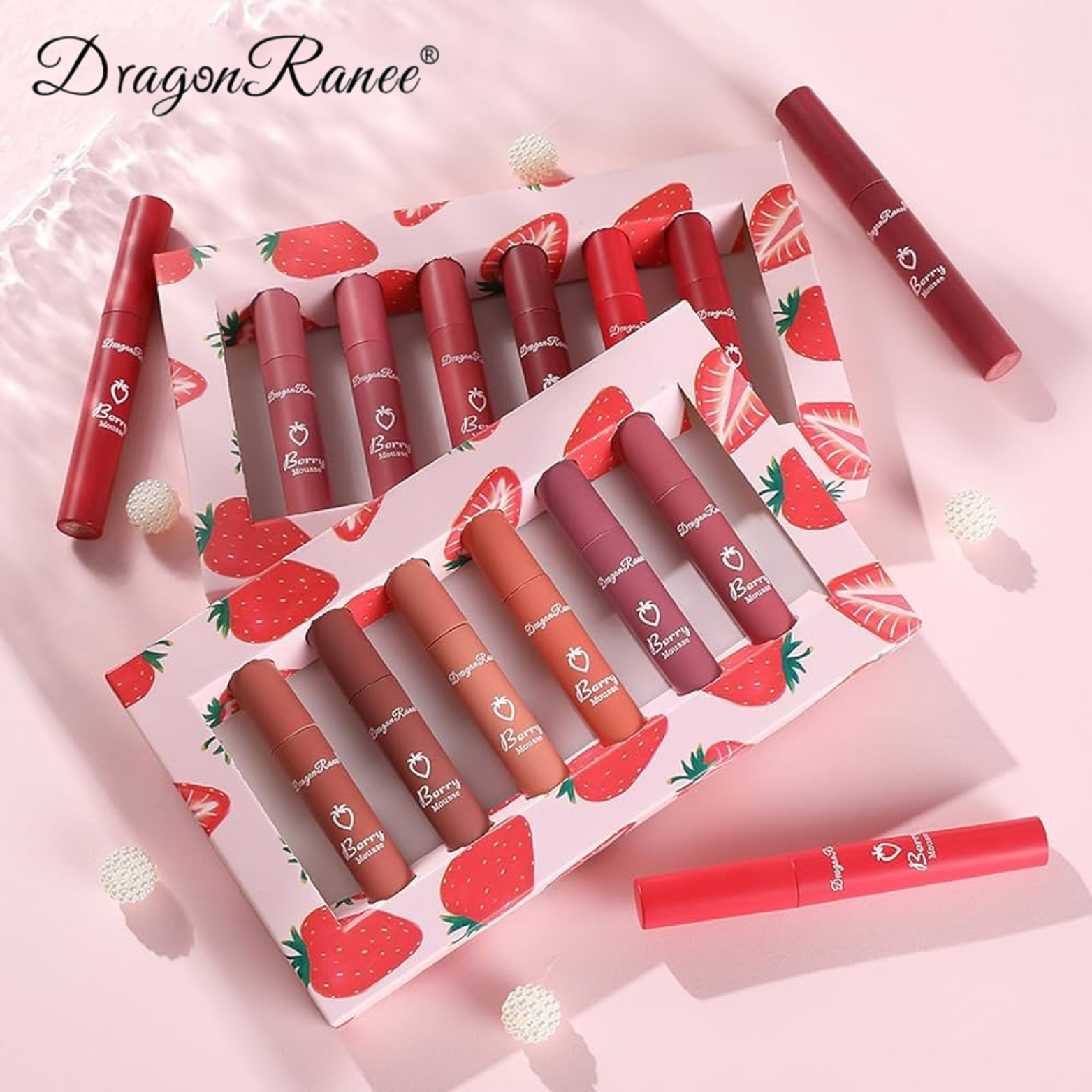 Dragon Ranee - Berry Mousse Matte Lip Gloss Set of 6