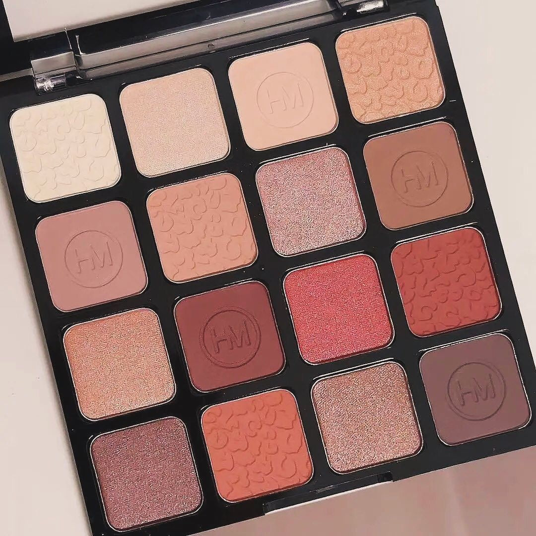 Hudamoji - 16 Color Matte & Shimmer Eyeshadow Palette