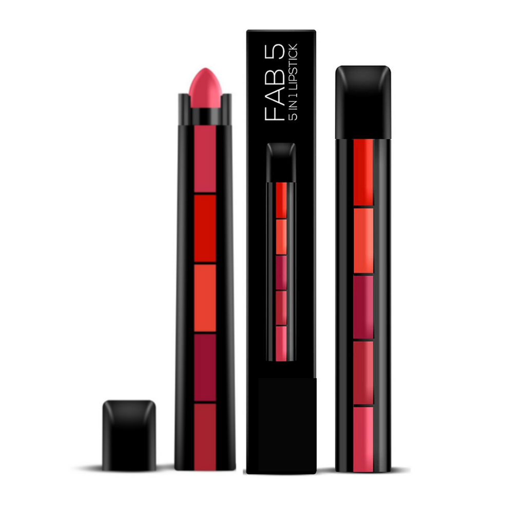 HUDA Fab 5 Matte Finish 5 in 1 Lipstick