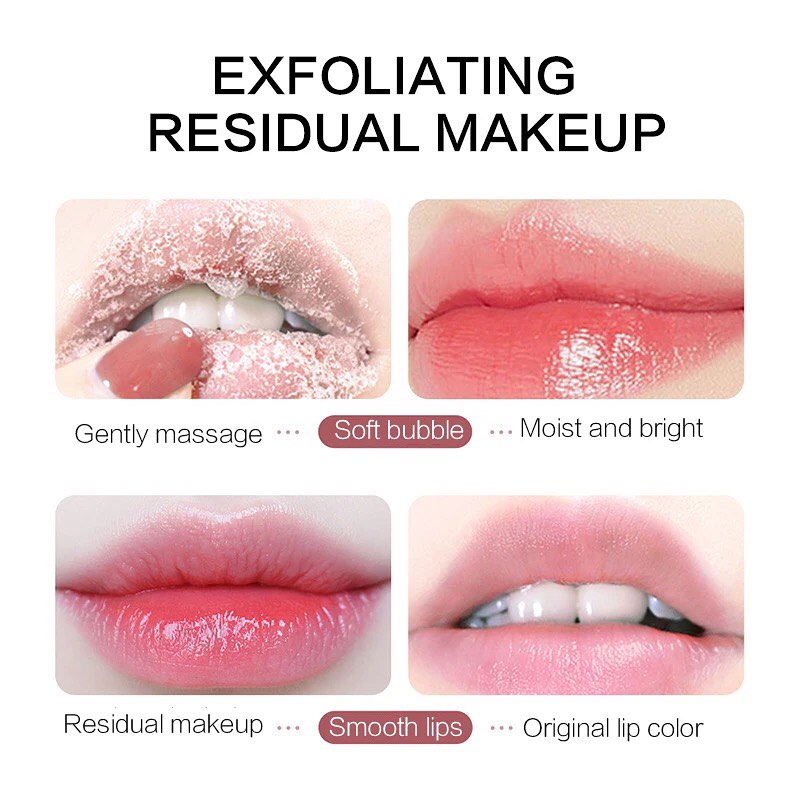 Bubble Moisten Lip Scrub Lip Exfoliating Moisturizing Removal Gel Dead Skin Lip Scrub