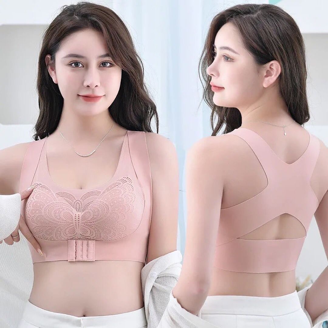 Butterfly Front Closure Posture Corrector Bras Women Sports Underwear Bralette Humpback Comfortable Bra