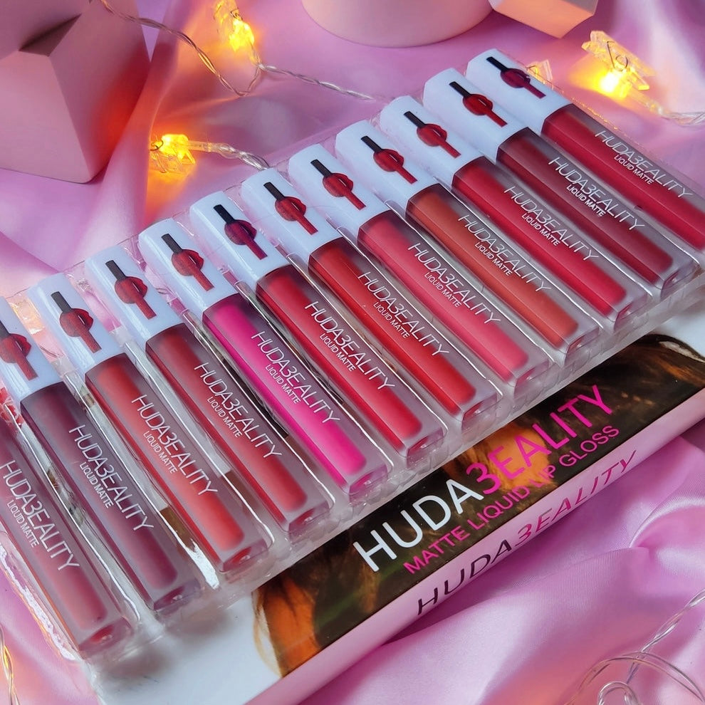 Huda Beauty - Liquid Matte Lip Gloss Set of 12