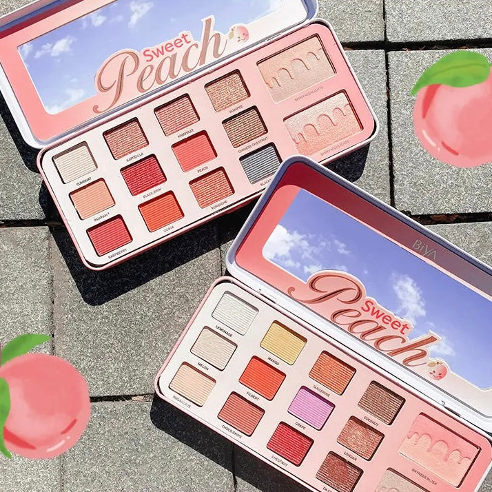 BIYA - 16 Color Peach Matte & Shimmer Eyeshadow Palette