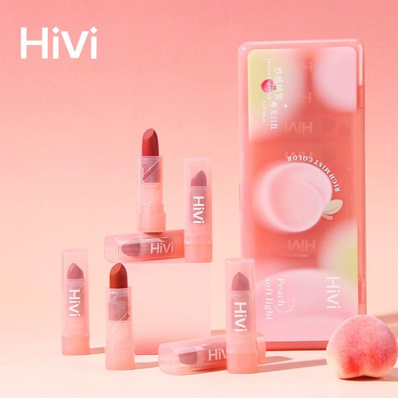 Hivi - Peach Mist Color Matte Lipstick Set of 10