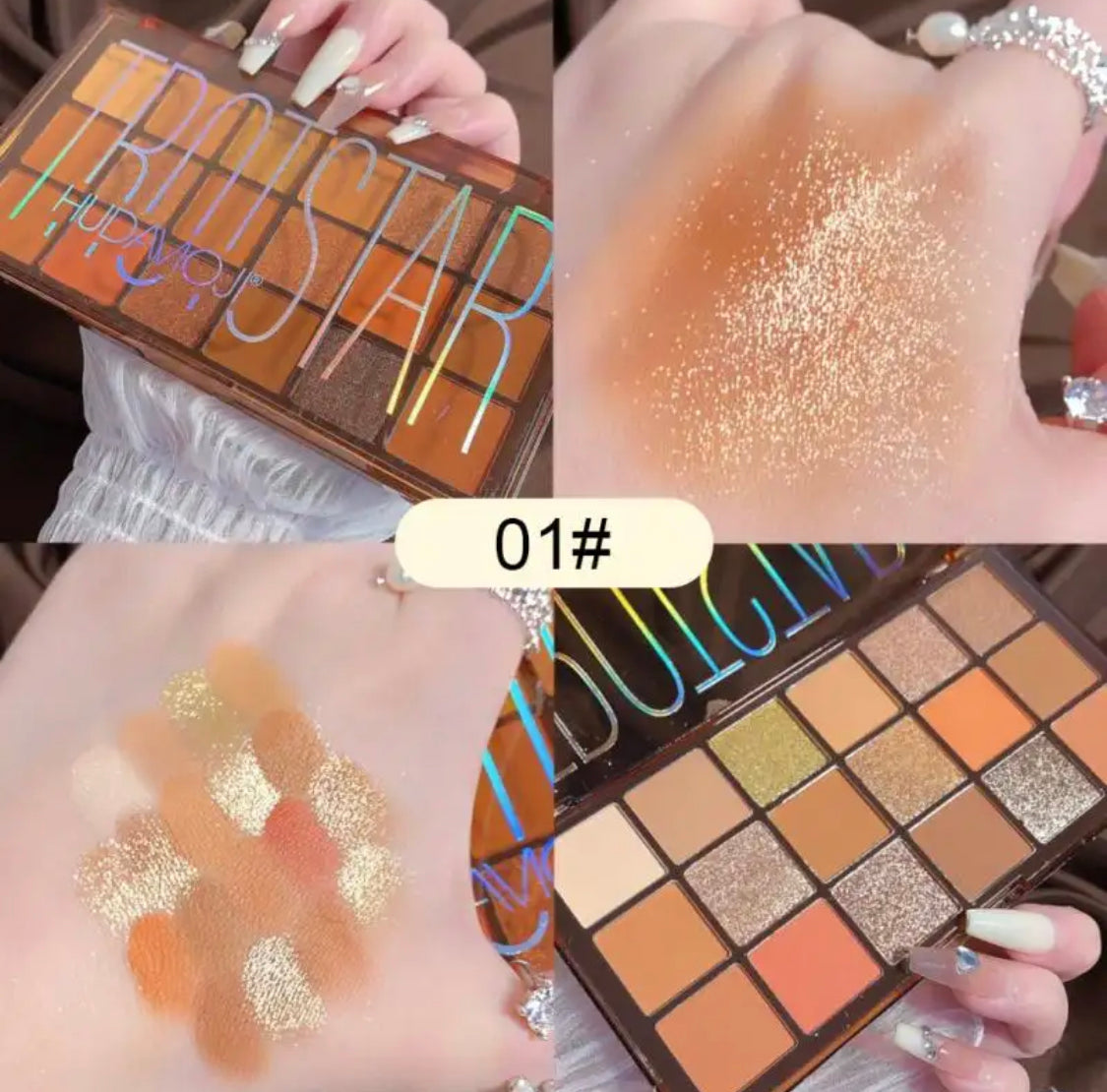 Hudamoji - 18 Color Matte & Shimmer Eyeshadow Palette