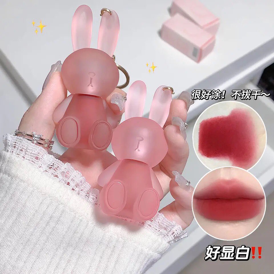 Gege Bear - Rabbit Keychain Matte Lip Gloss Set of 6