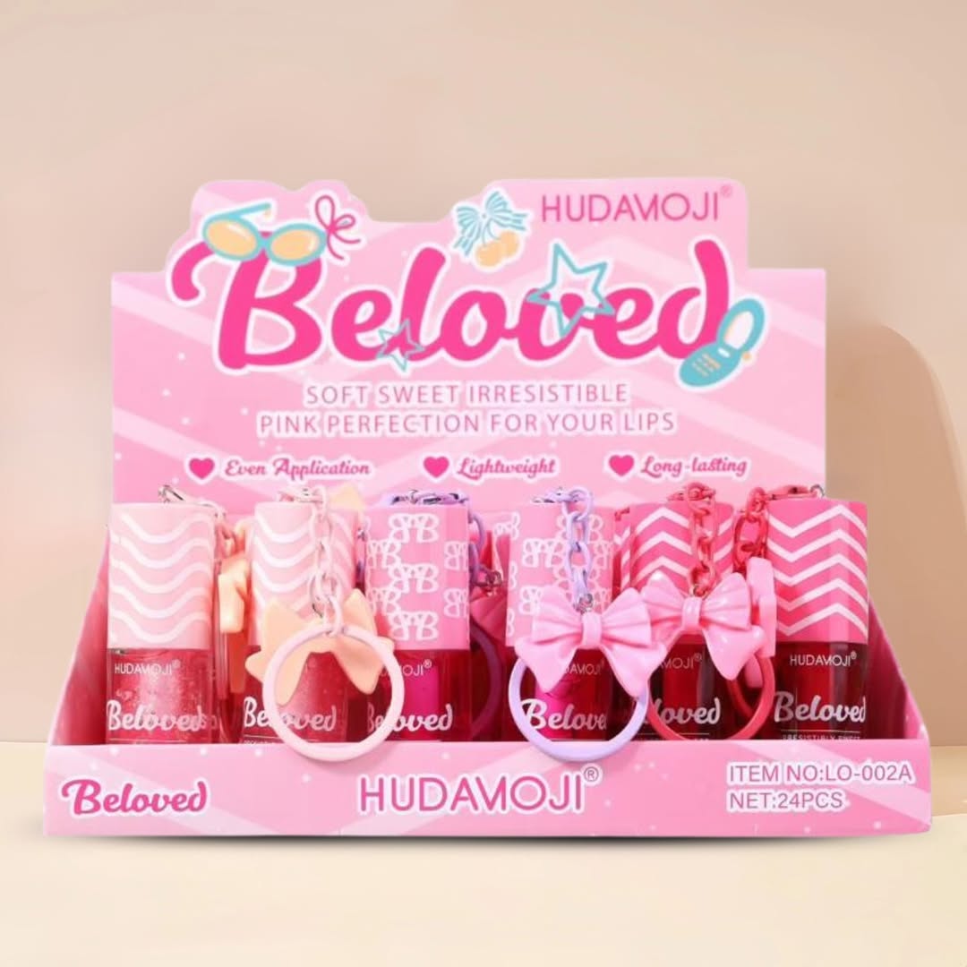 Hudamoji - Beloved Bow Mirror Lip Gloss Set of 6