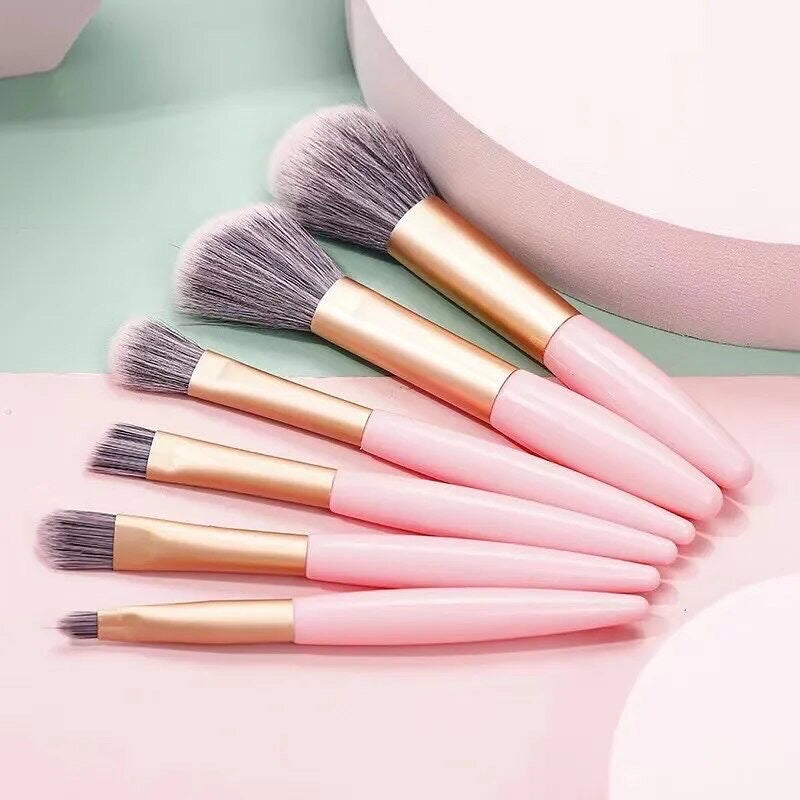 Kawaii Mini Travel Makeup Brush Set of 6