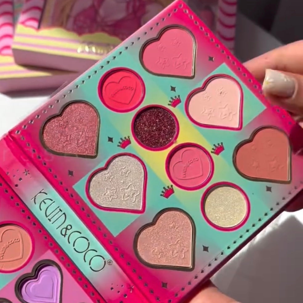 Kevin & Coco - 26 Color Barbie Matte & Shimmer Eyeshadow Palette with Lipstick & Gloss