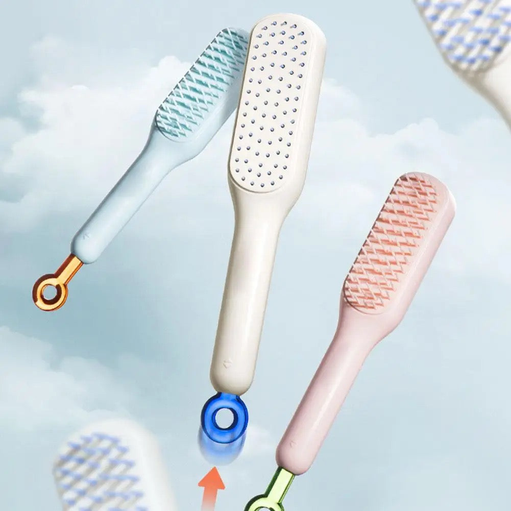 Self Cleaning Hair Brush Massage Anti-static Hair Smoothing Brush