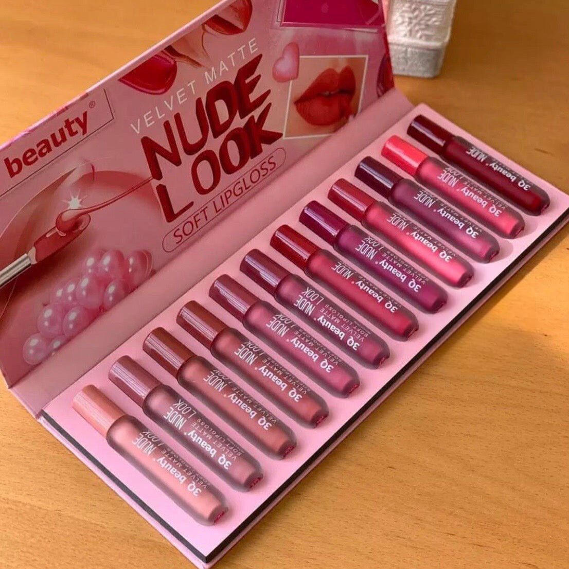 3Q Beauty - Nude Look Velvet Matte Lip Gloss Set of 12