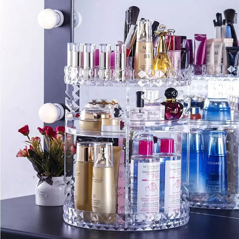 360 Rotating Desktop Makeup & Skin Care Organizer