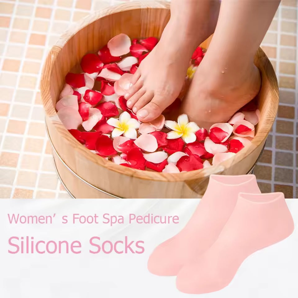 Silicone Moisturizing Pain Relief Socks Set of 2