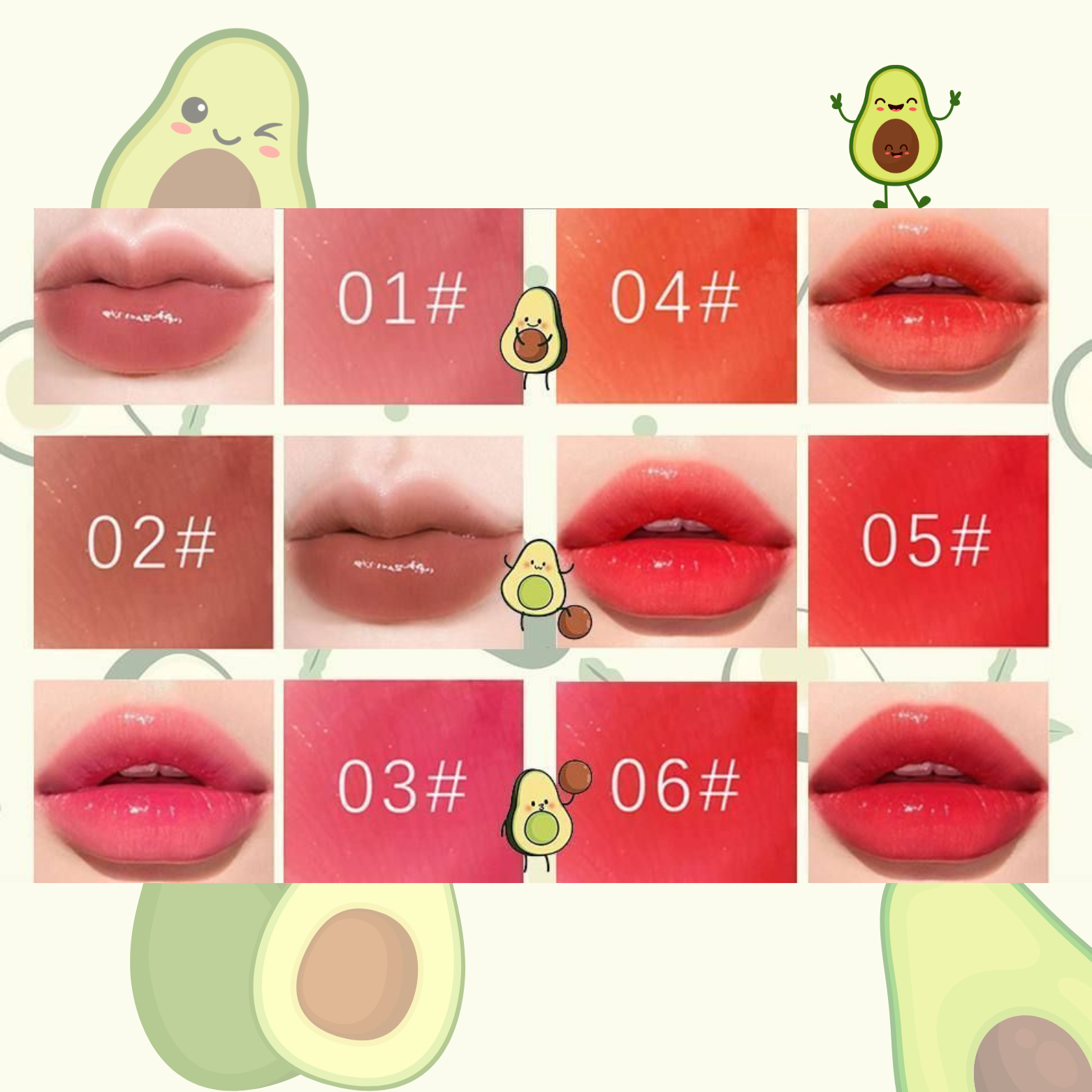 Dragon Ranee - Avocado Mini Lip Tint Set of 6