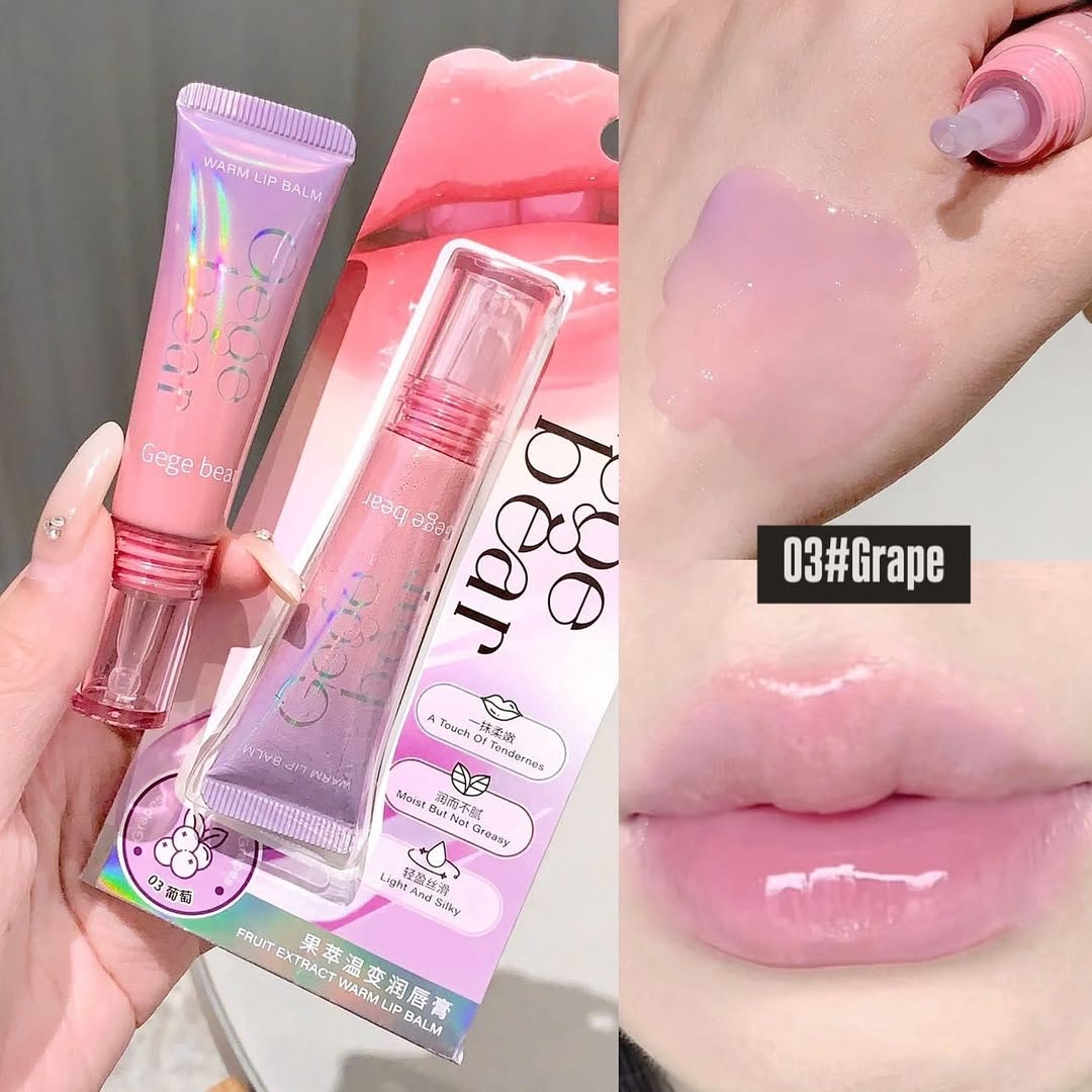 Gege Bear - 3pcs Fruity Color Changing Lip Gloss