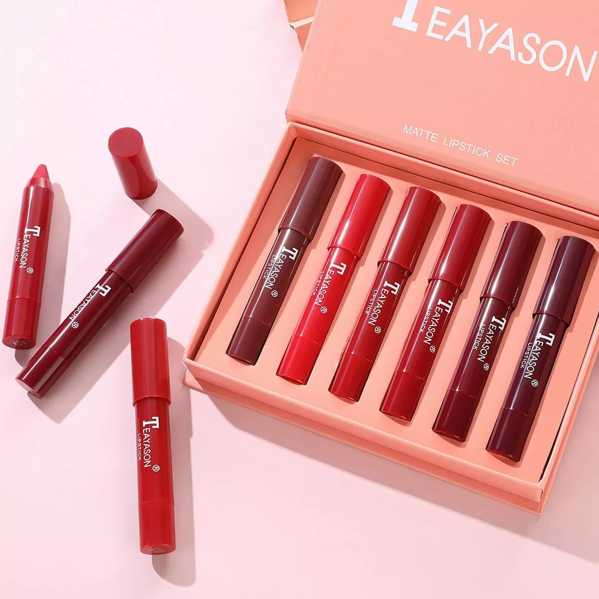 Teayason - Creamy Matte Crayons Lipsticks Set of 6