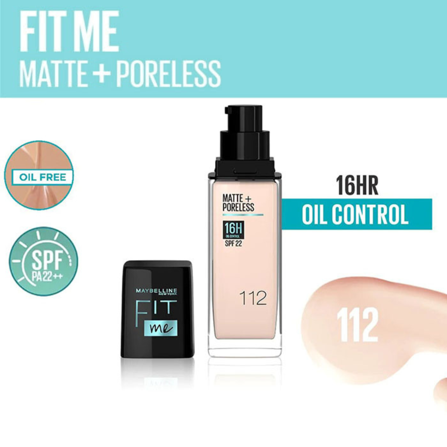 Fit Me - Matte + Poreless Glass Foundation 30ml