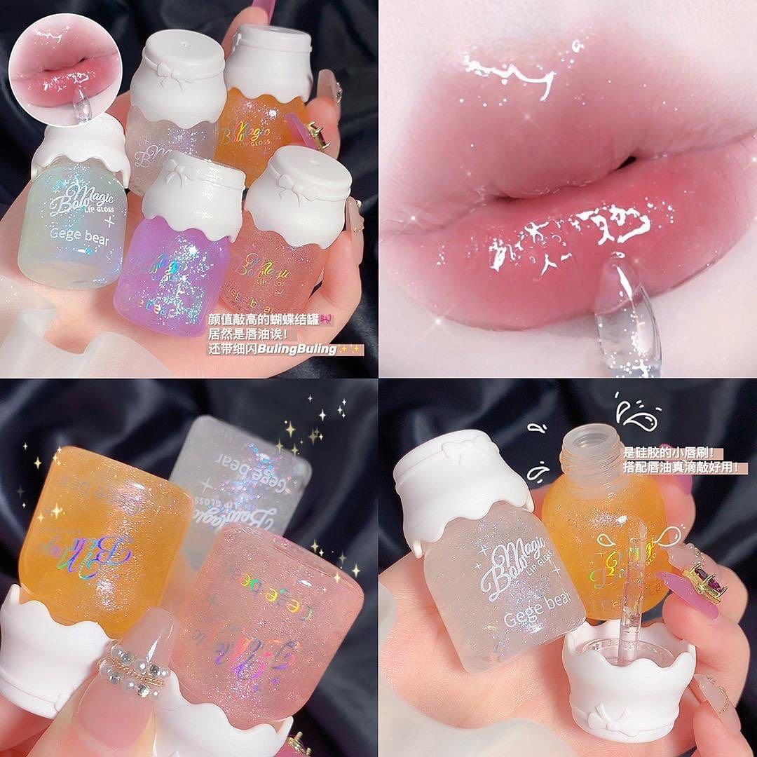 Gege Bear - Bow Knot Milk Can Lip Gloss