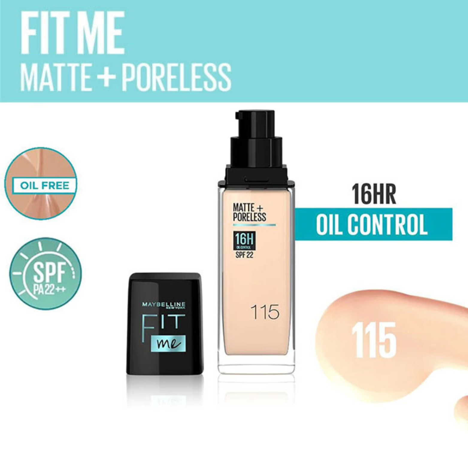Fit Me - Matte + Poreless Glass Foundation 30ml