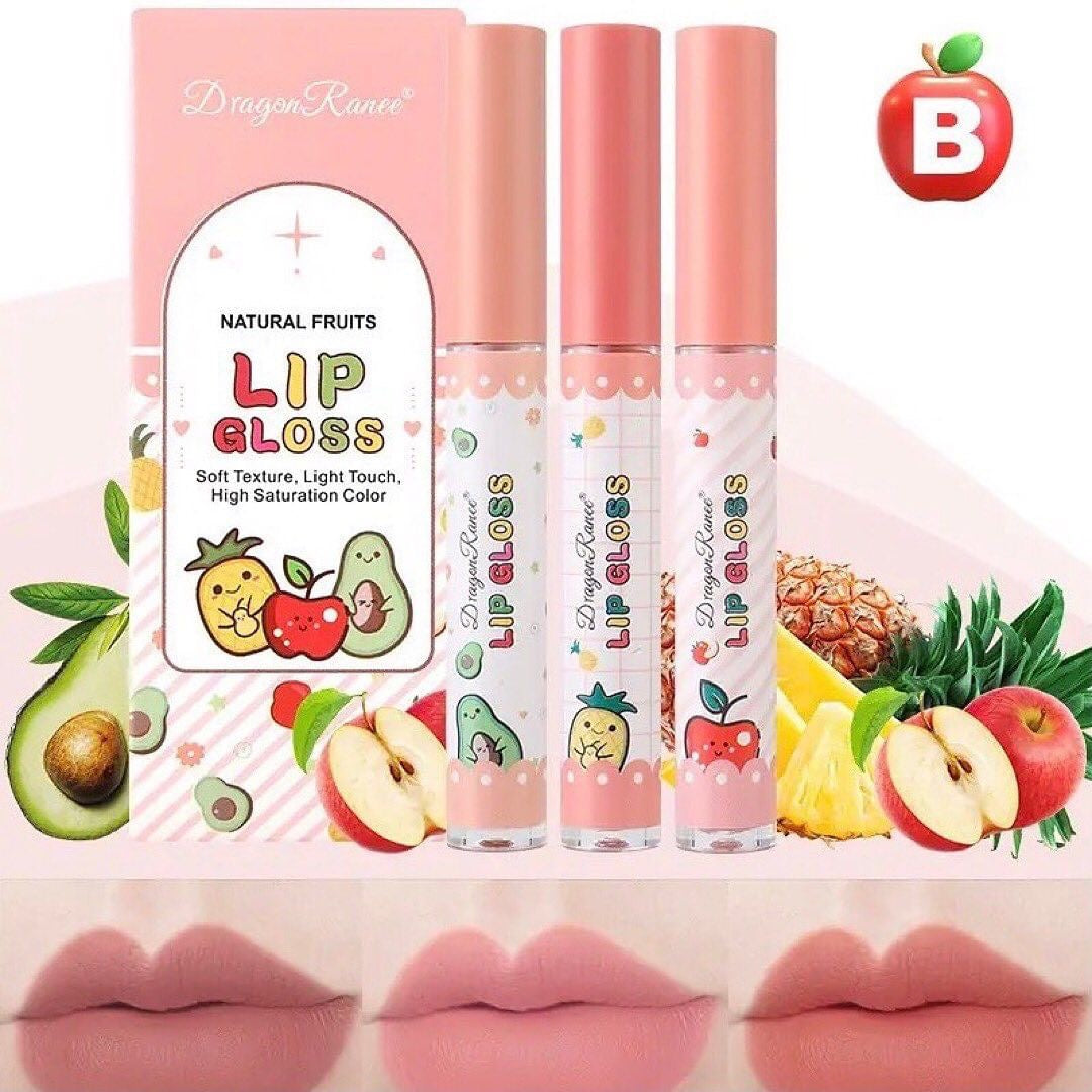 Dragon Ranee - Natural Fruits Lip Gloss Set of 3
