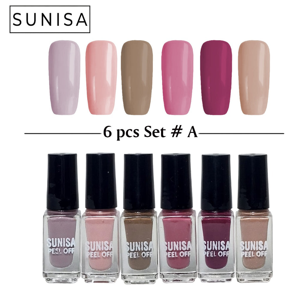 Sunisa - Peel Off Matte Nail Polish Set of 6