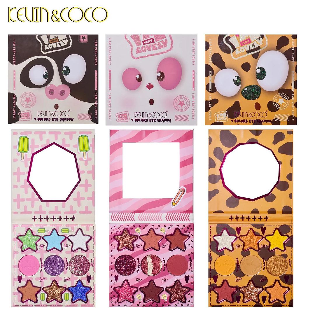 Kevin & Coco - 27 Color Eyeshadow Kits 3 Pearlescent Matte & Shimmer Kits with Eyelashes