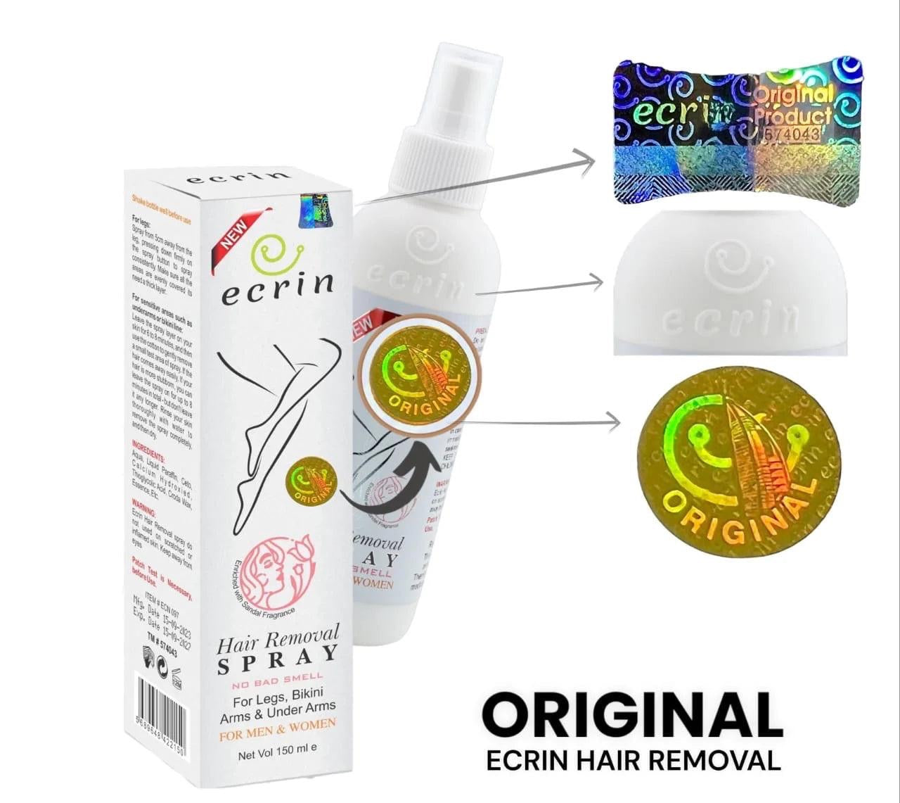 Ecrin Hair Removal Spray For Men & Women - 150ml