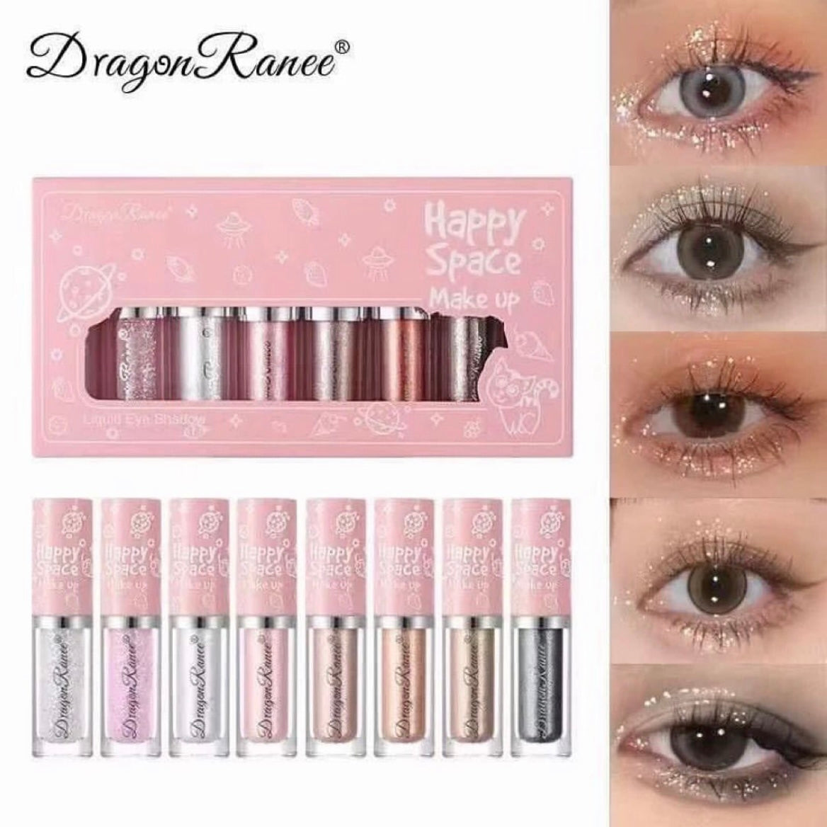Dragon Ranee - Pearl Liquid Eyeshadow Set of 8