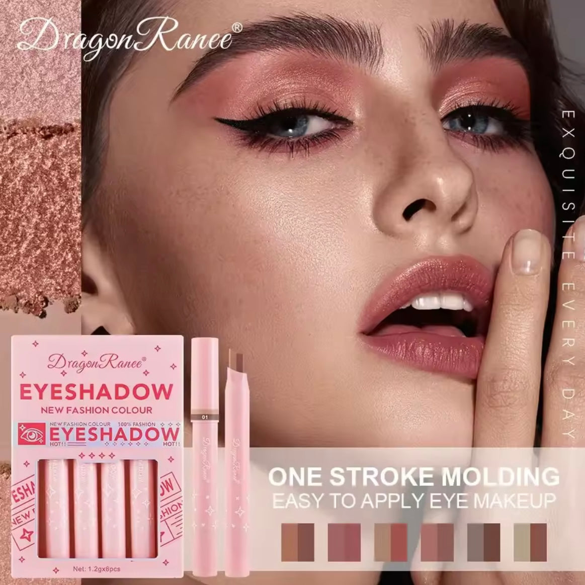 Dragon Ranee - 2 in 1 Delicate Eyeshadow Stick Set of 6