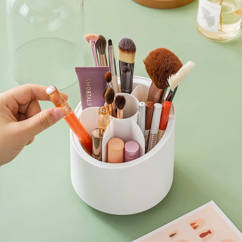 360 Rotating Makeup Brush Organizer