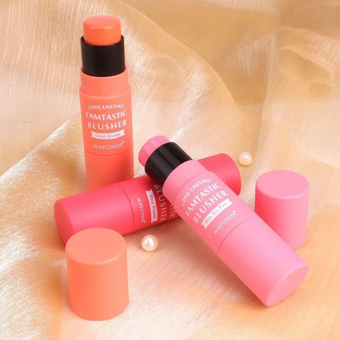 Double Sided Creamy Rouge Blush With Brush Set of 3