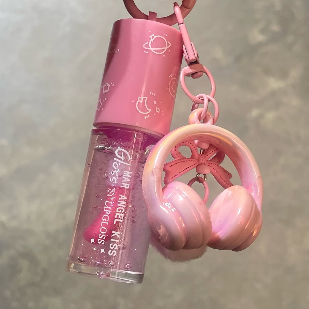 Mar Angel Kiss - Cute Headphone Keychain Lip Gloss