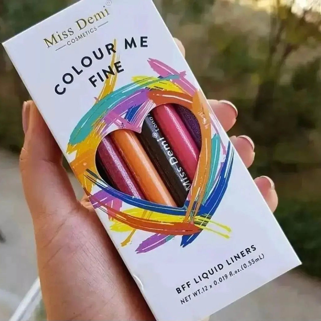 Miss Demi - 12pcs Colour Me Fine Marker Eye Liner