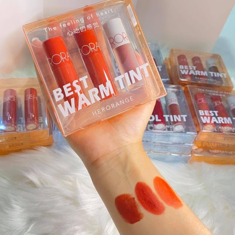 HERORANGE - Cool & Warm Matte Lip Gloss Set of 3