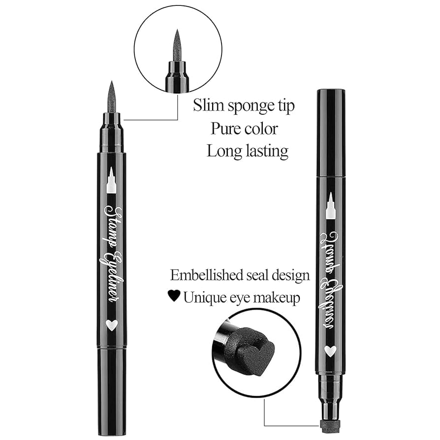 Kiss Beauty - 2 in 1 Black Stamp Eyeliner