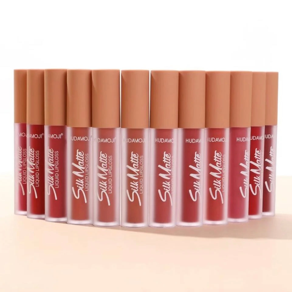 Hudamoji - Silky Matte Lip Gloss Set of 12