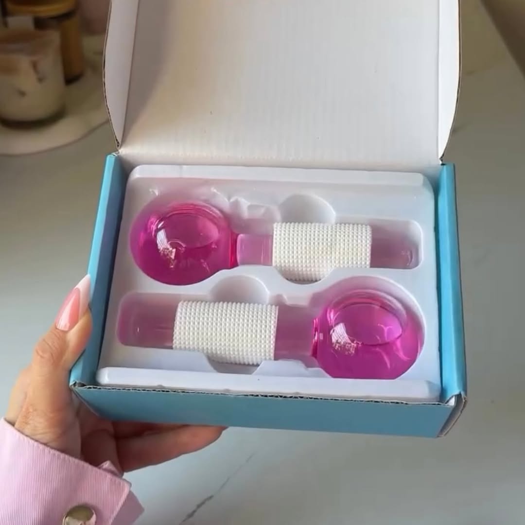 Crystal Ball Ice Globes Facial Massager Set of 2