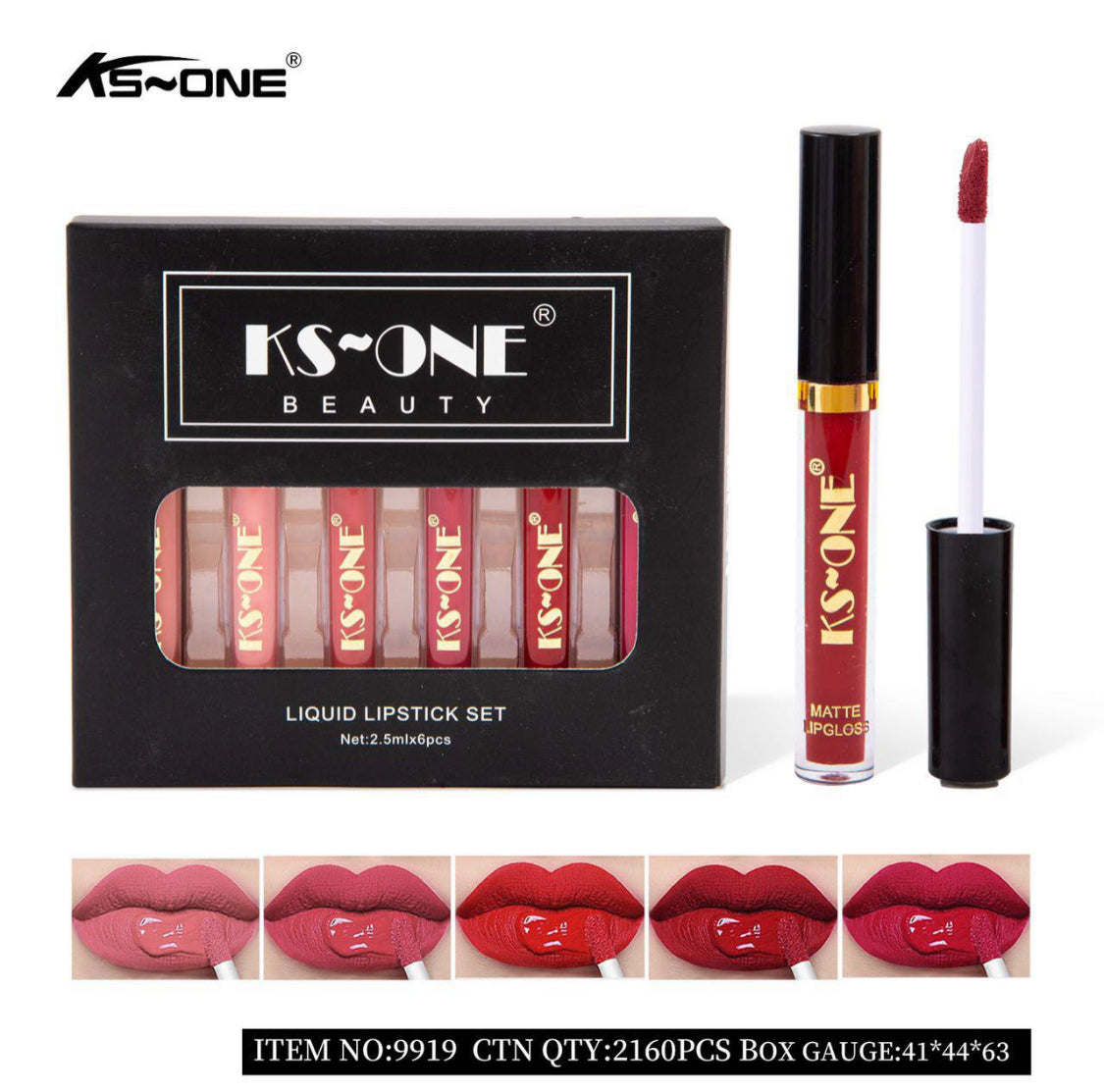 Ks-One - Beauty Matte Lip Gloss Set Set of 5