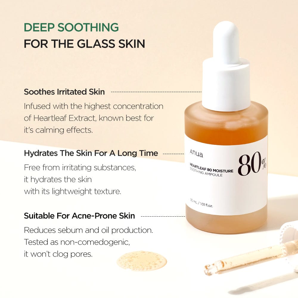 Anua Heartleaf 80% Soothing Ampoule - 30ml