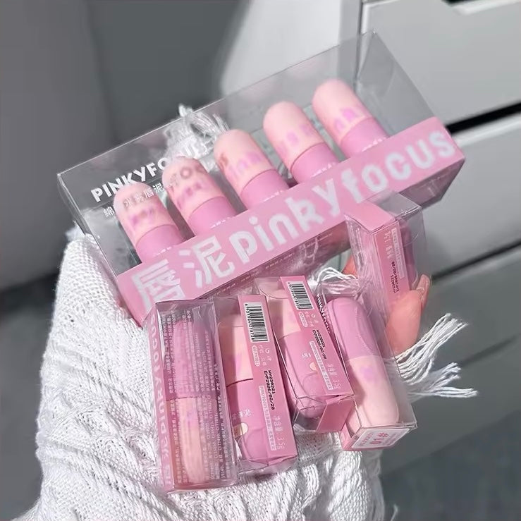 Pinky Focus - Capsule Matte Lip Gloss Set of 5