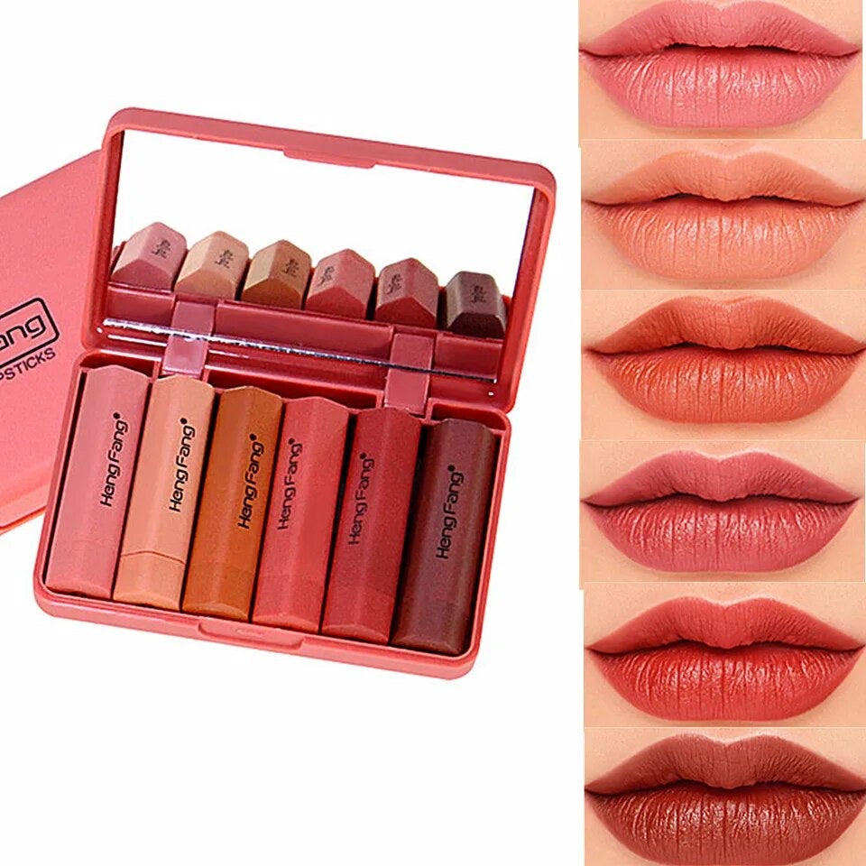 Heng Fang - Mini Semi-matte Lipsticks Set of 6