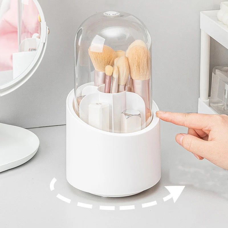 360 Rotating Makeup Brush Organizer